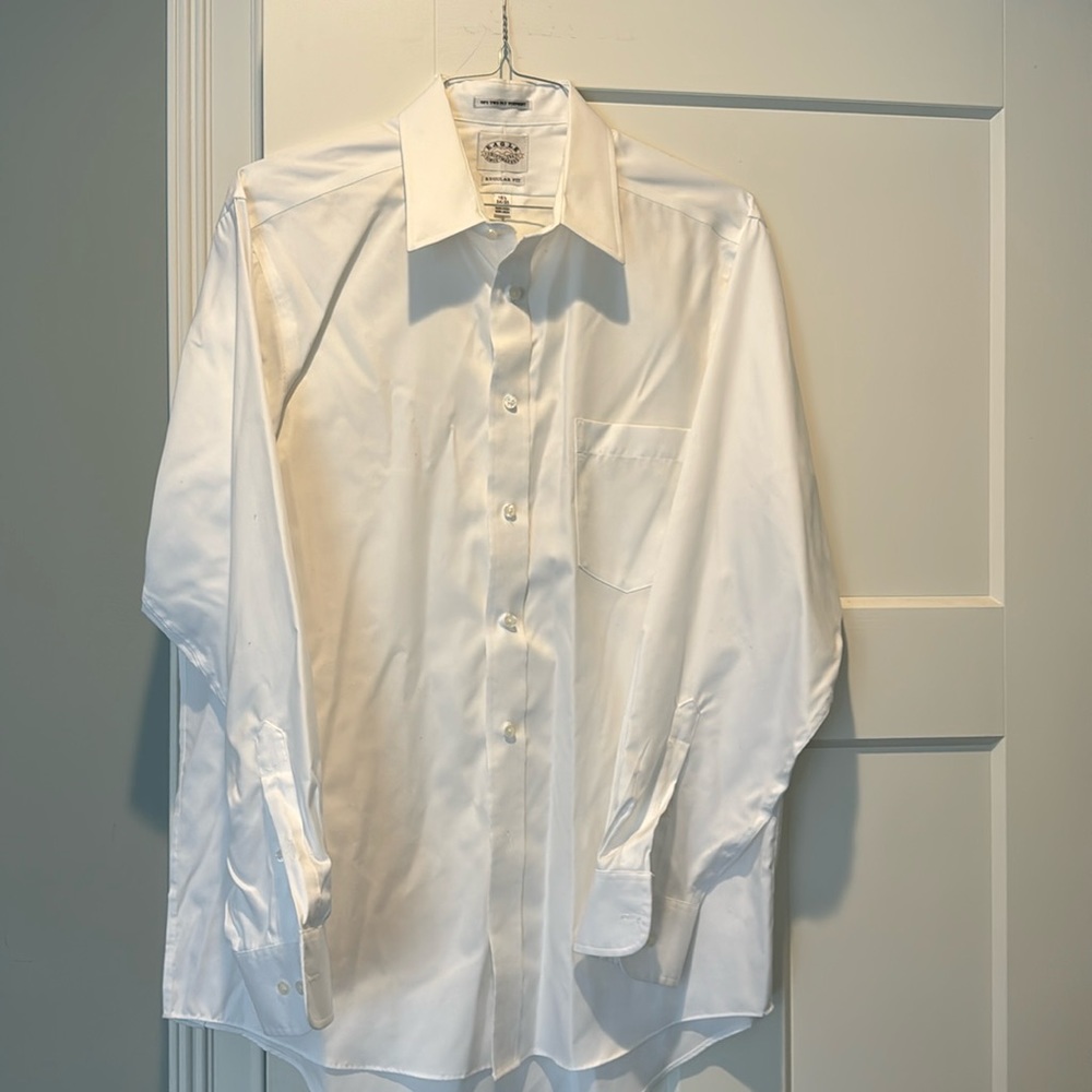 Mens Eagle long sleeve white shirt casual or dress